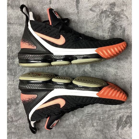 Nike Men's Black and Orange Athletic Shoes - Picture 2 of 16